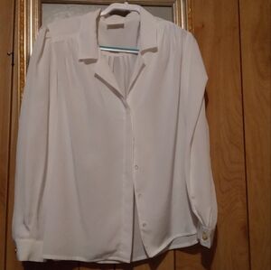 Philippe Marquez silky soft long sleeve button front blouse